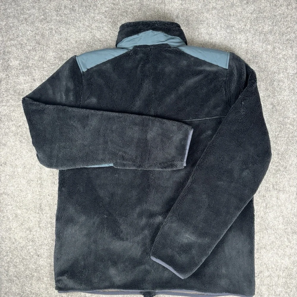 LL Bean Men's Hi-Pile Fleece Jacket Full-Zip Pockets M Tall Navy Blue